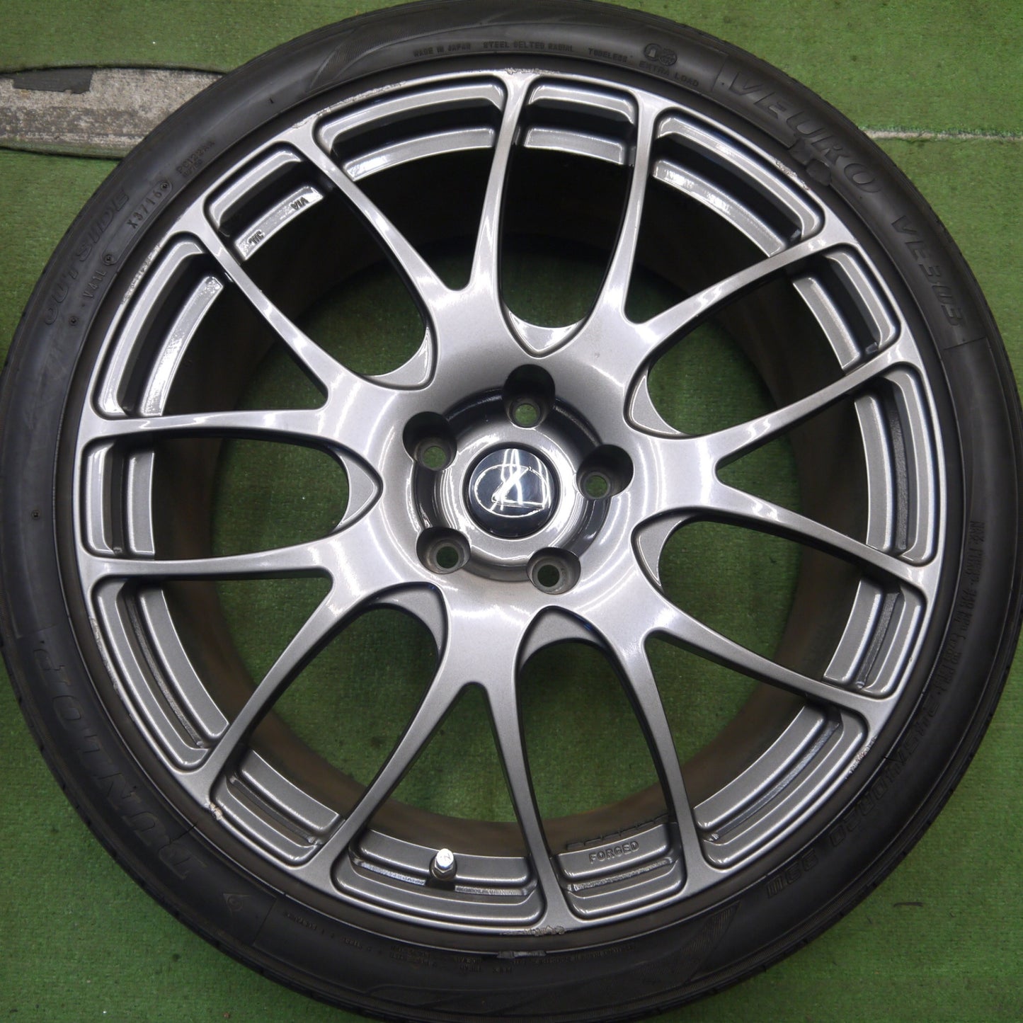 4本価格★レクサス LS 等 TRD TAN-EI-SYA 鍛造 245/40R20 ダンロップ VEURO VE303 20インチ PCD120/5H★5090203Hノ