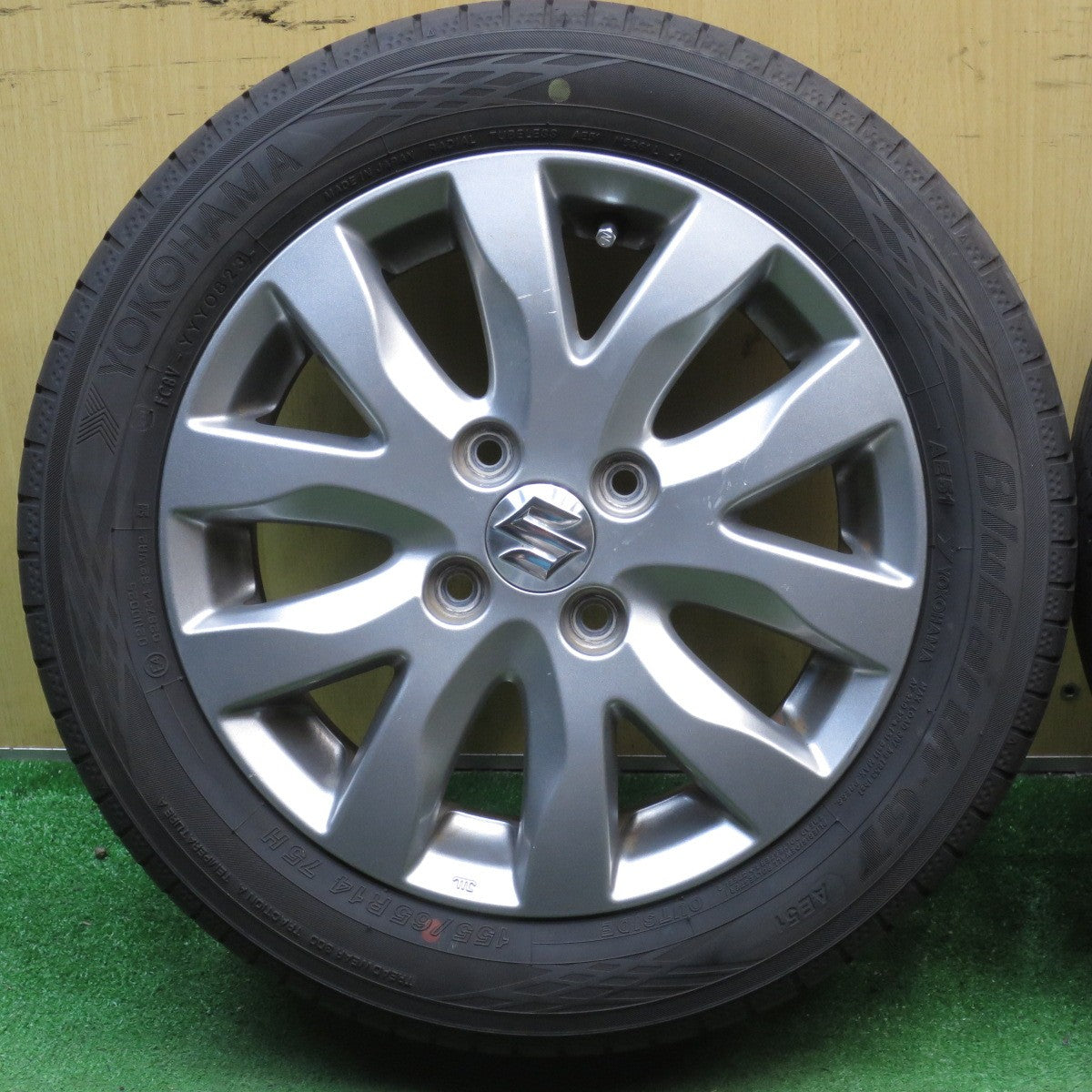 4本価格!23年★スズキ MH23S ワゴンR スティングレー 純正 155/65R14 ヨコハマ BluEarth-GT AE51 ブルーアース 14インチ PCD100/4H★5082902NJノ