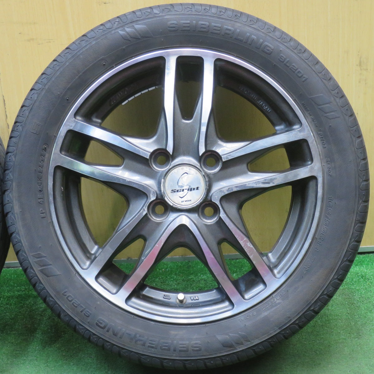 4本価格!22年★WORK Script STEEZ-SCRIPTT03 165/55R14 セイバーリング SL201 ワーク スクリプト 軽サイズ 14インチ PCD100/4H★5092603NJノ