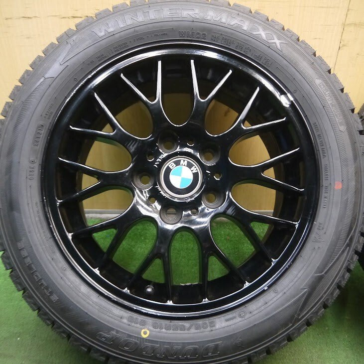 タイヤほぼ未使用!21年★BMW 3シリーズ 純正 205/55R16 スタッドレス ダンロップ WM02 PCD120/5H★3122505Hス