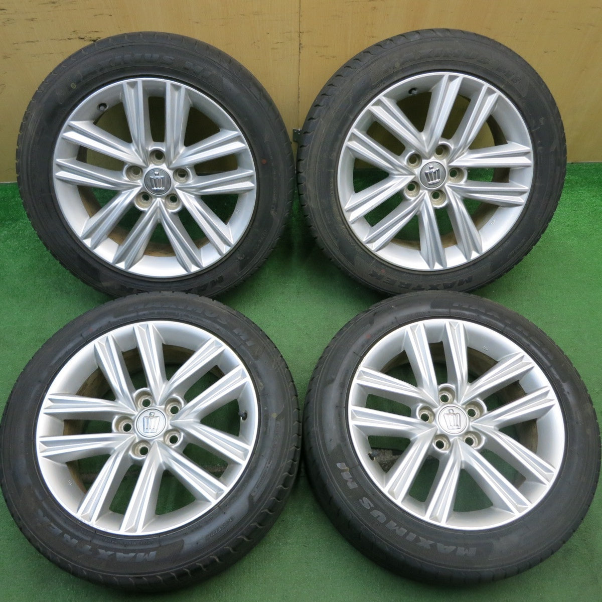 4本価格★トヨタ 210系 クラウン アスリート 純正 215/55R17 マックストレック MAXIMUS M1 17インチ PCD114.3/5H★5062706AKノ