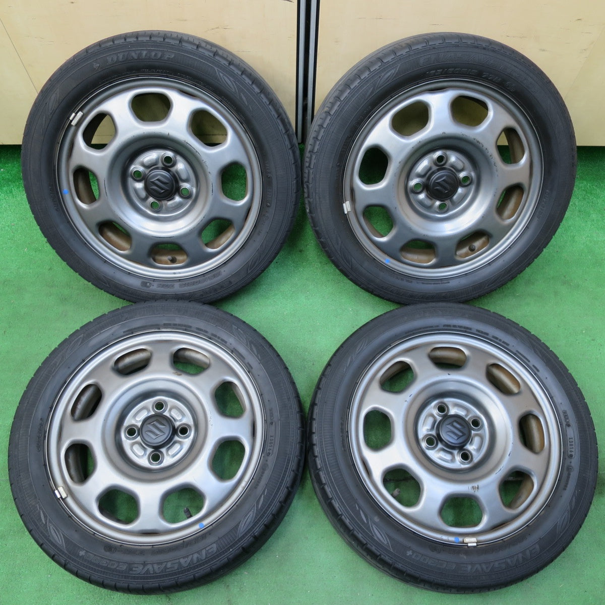 送料無料* 4本価格☆スズキ ハスラー 純正 スチール 165/60R15