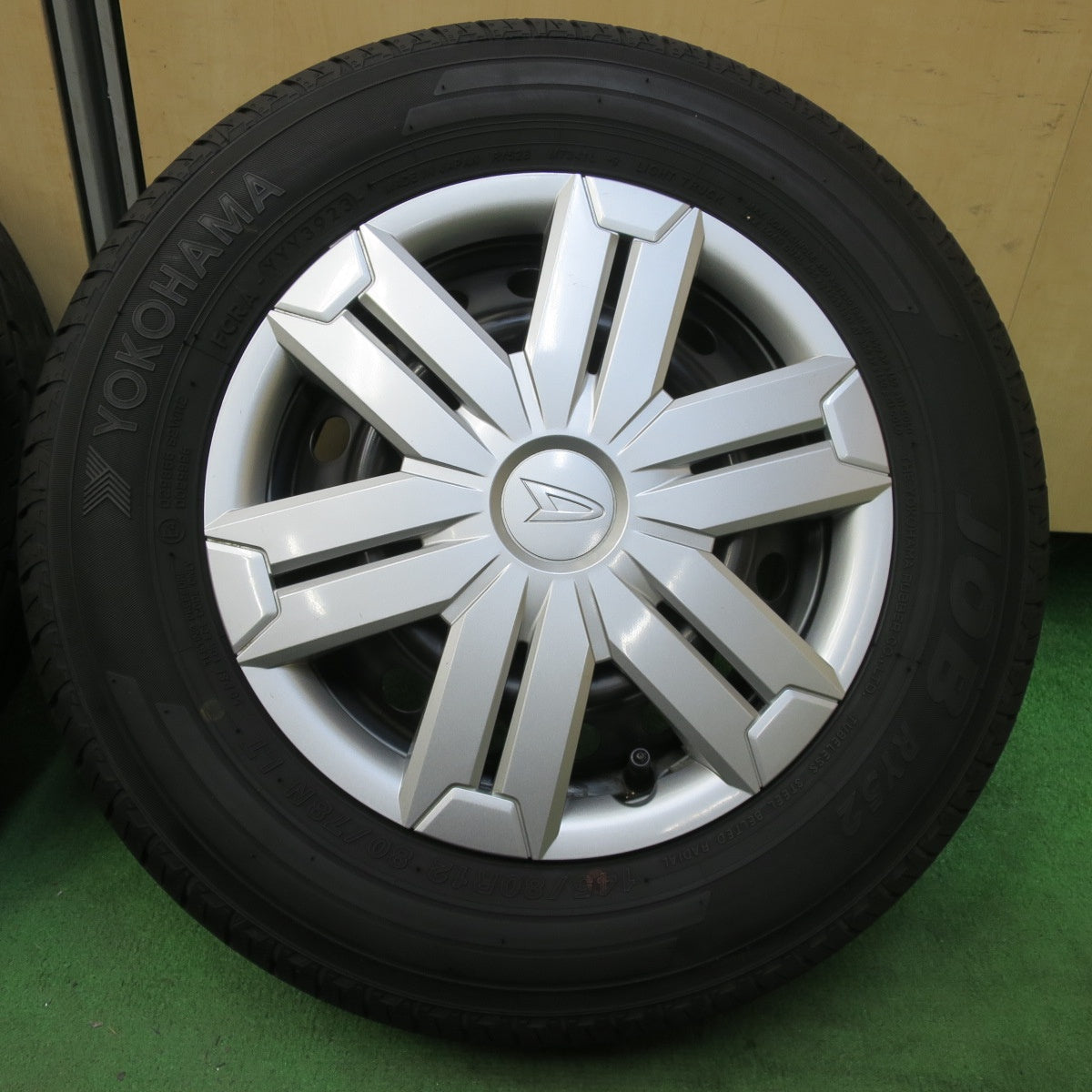 キレイ!23年★ダイハツ アトレー 純正 スチール 145/80R12 80/78N ヨコハマ JOB RY52 RY52B 12インチ PCD100/4H★5071107イノ