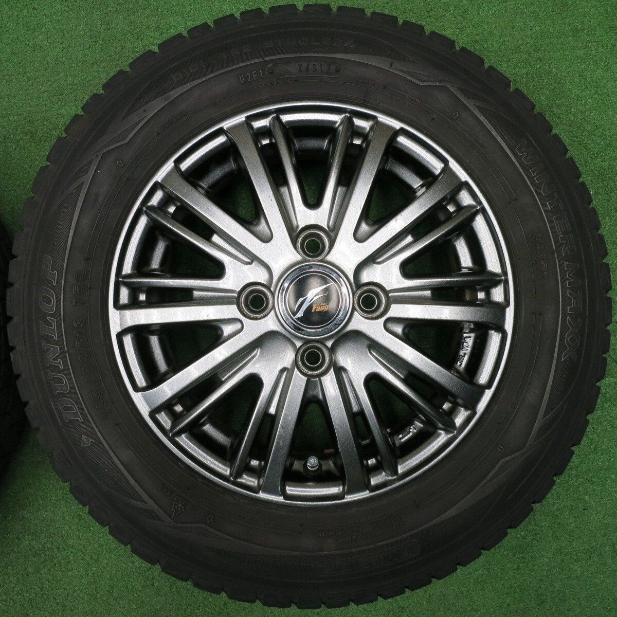 4本価格★スタッドレス 145/80R13 ダンロップ ウインターマックス WM01 Fang ファング 13インチ PCD100/4H★5010302NJス