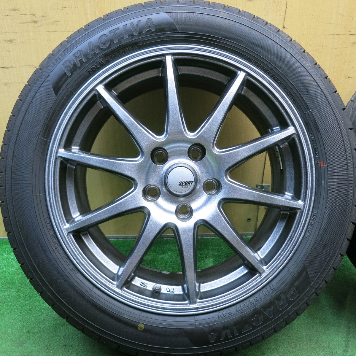 ほぼ未使用!24年!キレイ★215/55R17 プラクティバ BP01 ヨコハマ製 SPORT ABELIA スポルト アベリア 17インチ PCD114.3/5H★5082301HAノ
