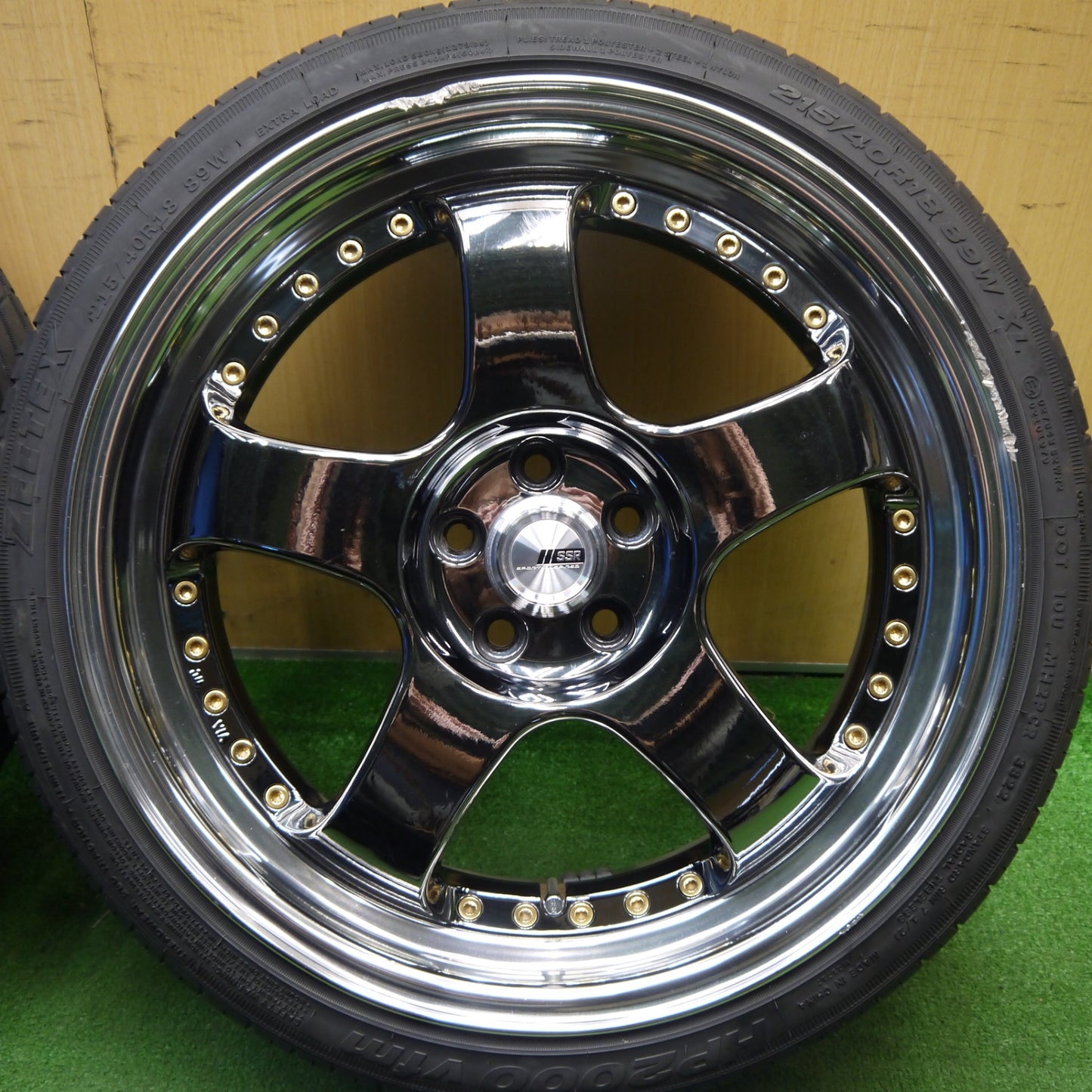 バリ溝!22年!9.5分★プリウス 等 TANABE SSR SP1 215/40R18 ジーテックス HP2000 vfm タナベ 18インチ PCD100/5H★5042302Hノ
