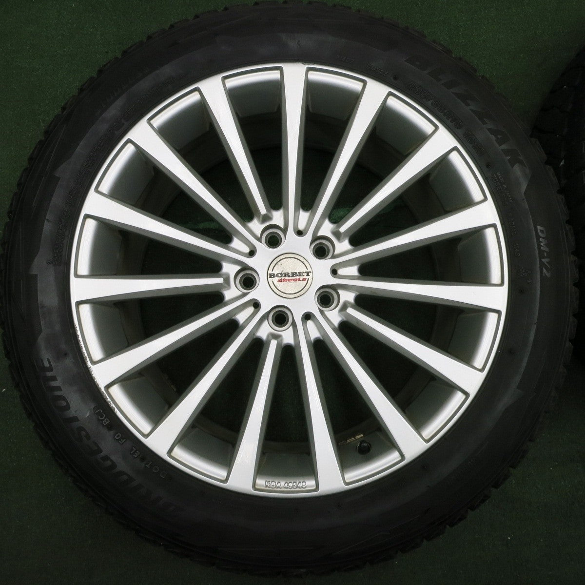 バリ溝!8.5分★ボルボ 等 BORBET 235/55R19 スタッドレス ブリヂストン ブリザック DM-V2 ボルベット PCD108/5H★4032403NJス