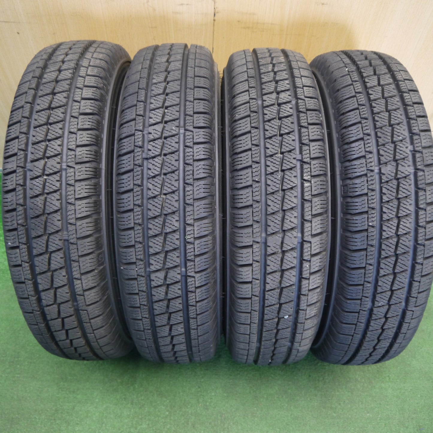バリ溝!25年!キレイ!9.5分★145/80R12 80/78N ダンロップ ALL SEASON MAXX VA1 オールシーズン TOPY スチール ホイール 12インチ PCD100/4H★6041306Hス