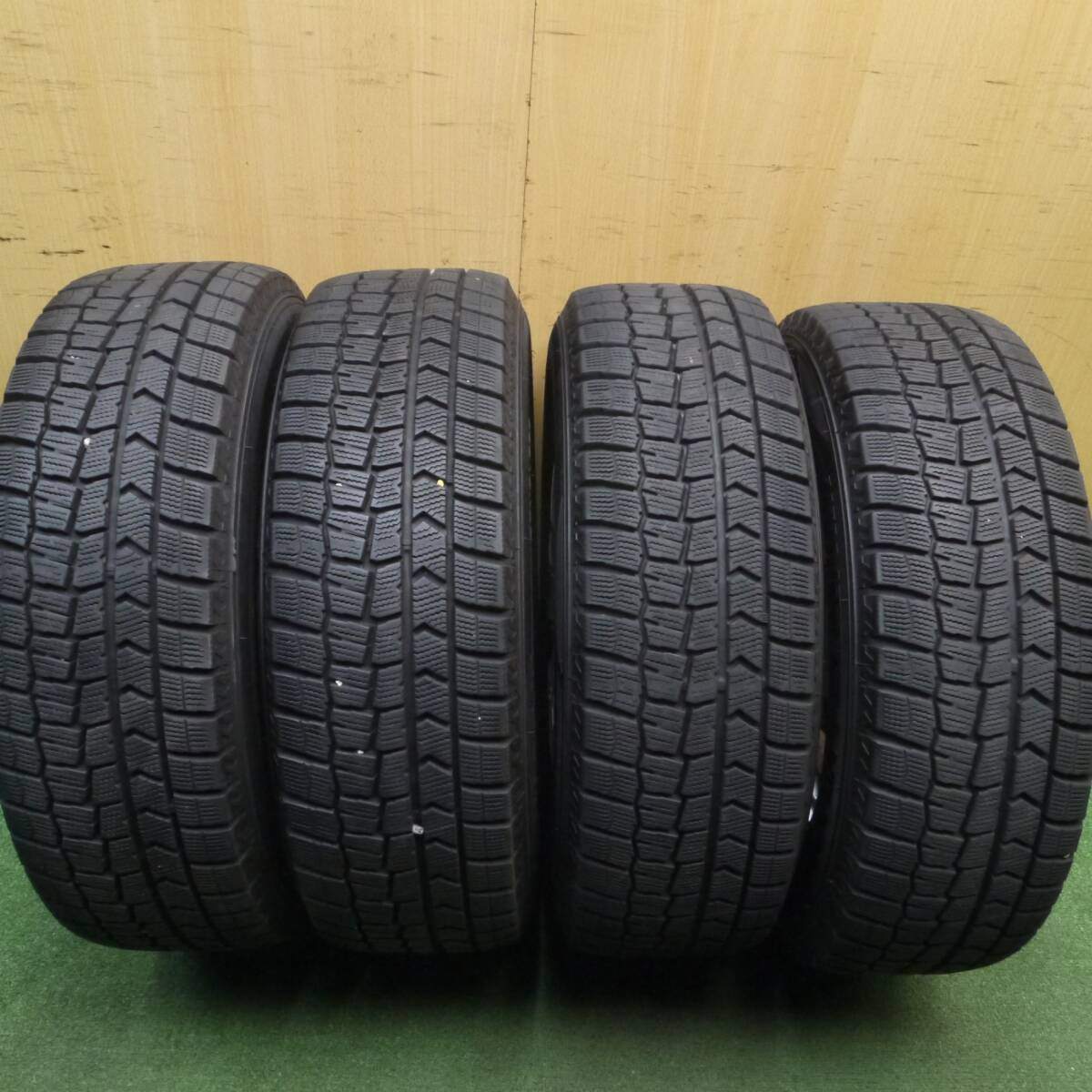 バリ溝!21年!キレイ!9.5分★スタッドレス 195/65R15 ダンロップ ウインターマックス WM02 JENEIGE 15インチ PCD114.3/5H★4122705Hス