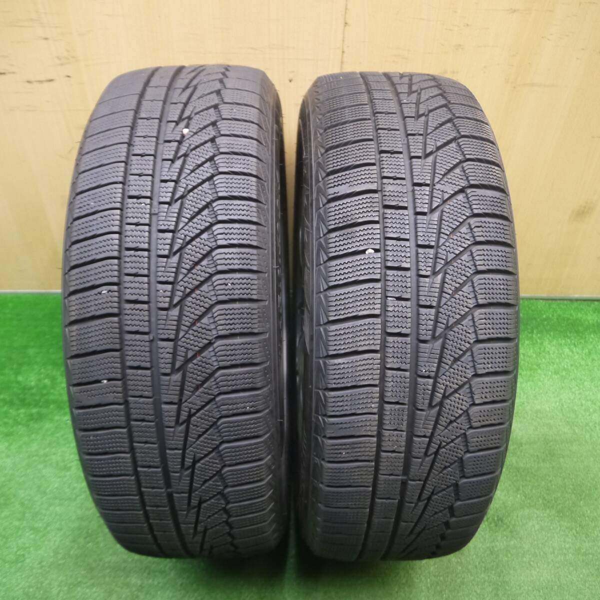 バリ溝!キレイ!9分!2本★スタッドレス 215/55R17 ハンコック ウインター アイセプト IZ2A WAREN PCD114.3/5H★4101804Hス