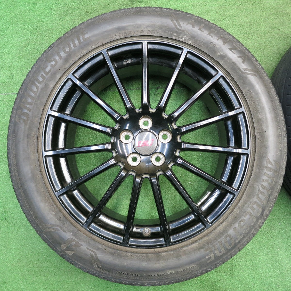 4本価格★スバル フォレスター STI 純正 ENKEI 225/55R18 ブリヂストン アレンザ 001 エンケイ 18インチ PCD100/5H★5051203NJノ