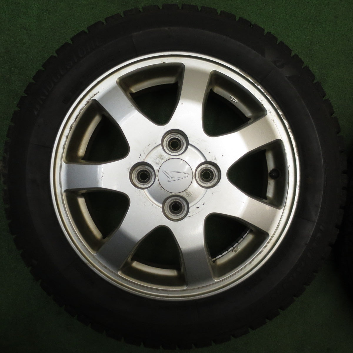 超バリ溝!24年!ほぼ10分★ダイハツ ムーヴ 純正 155/65R14 スタッドレス ブリヂストン アイスパートナー2 14インチ PCD100/4H★5062002NJス