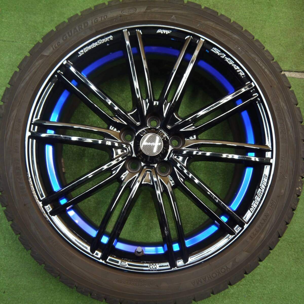 4本価格 21年★86 BRZ 等 WedsSport SA-54R 215/45R17 スタッドレス ヨコハマ アイスガード iG70 PCD100/5H★5033106Hス