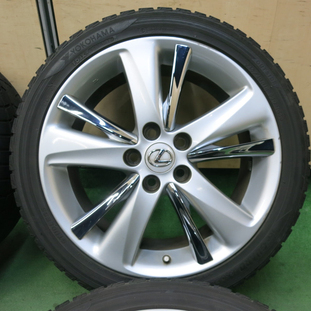 センサー付き!4本★レクサス GS 純正 245/40R18 スタッドレス ヨコハマ アイスガード iG50 プラス 18インチ PCD114.3/5H★5062606SYス