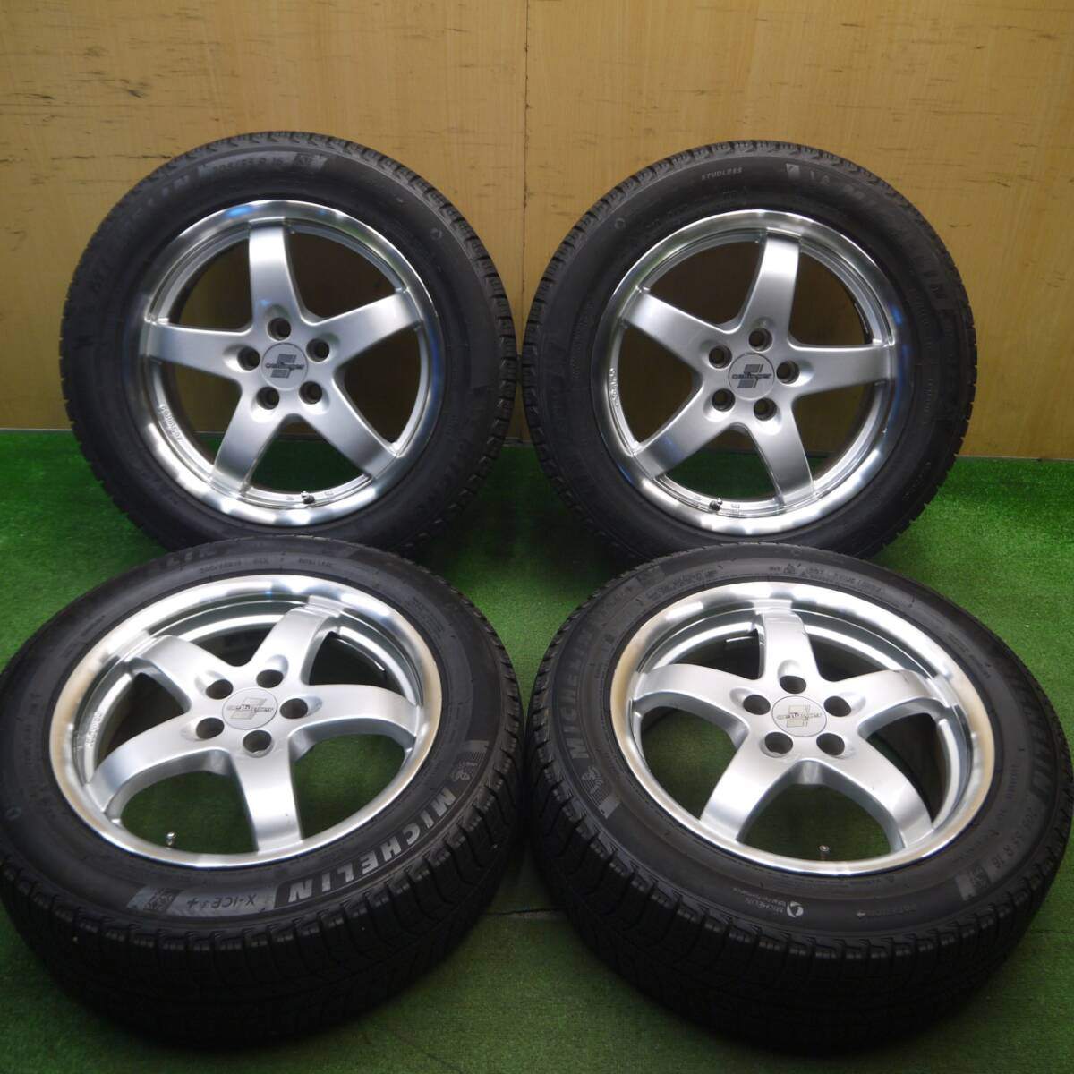 バリ溝!9.5分★ワーゲン 等 oettinger 205/55R16 スタッドレス ミシュラン X-ICE3+ エッティンガー 16インチ PCD100/5H★5022603Hス