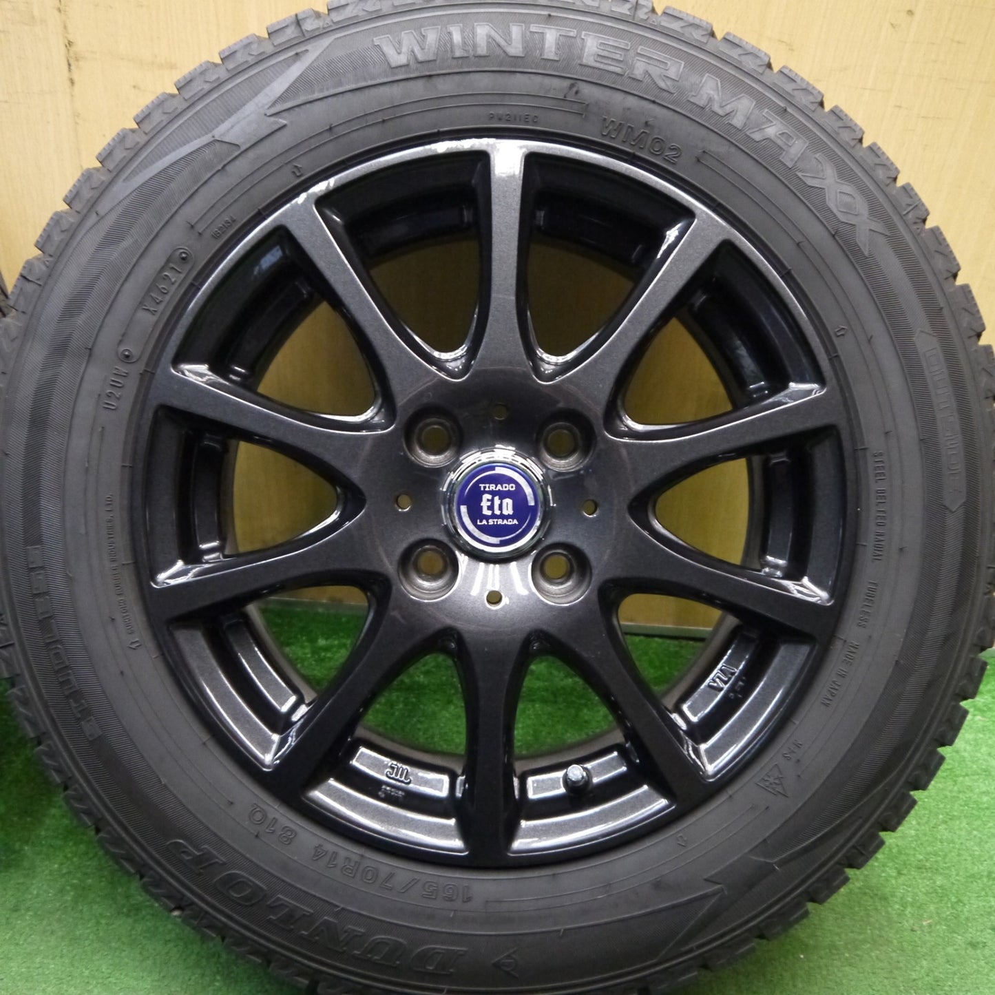 4本価格!21年★スタッドレス 165/70R14 ダンロップ ウインターマックス WM02 TIRADO Eta LA STRADA ティラード イータ ラ ストラーダ PCD100/4H★5070202Hス