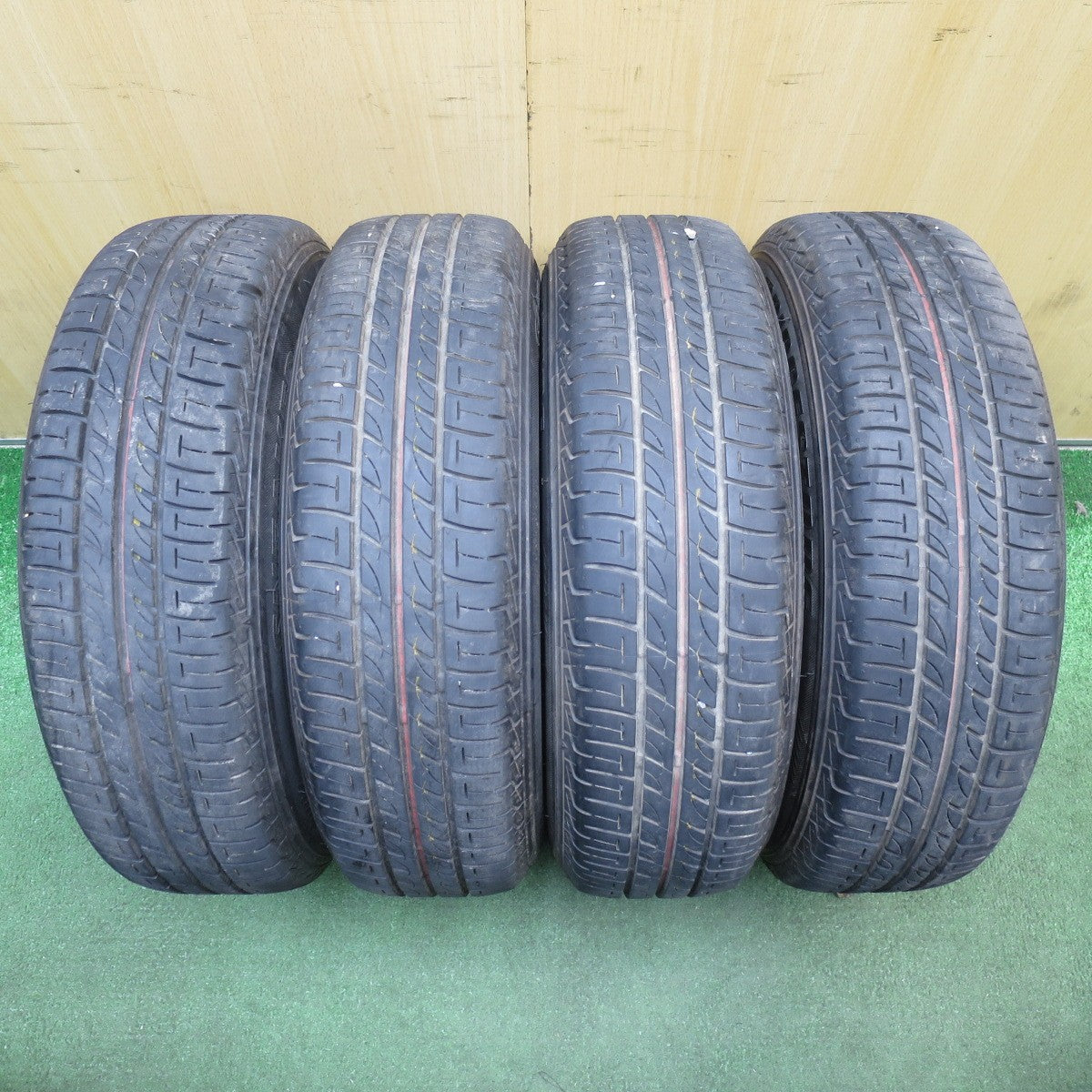 バリ溝!23年!ほぼ10分★155/70R12 ブリヂストン スニーカー SNK2 スチール ホイール 12インチ PCD100/4H★6051908NJノ