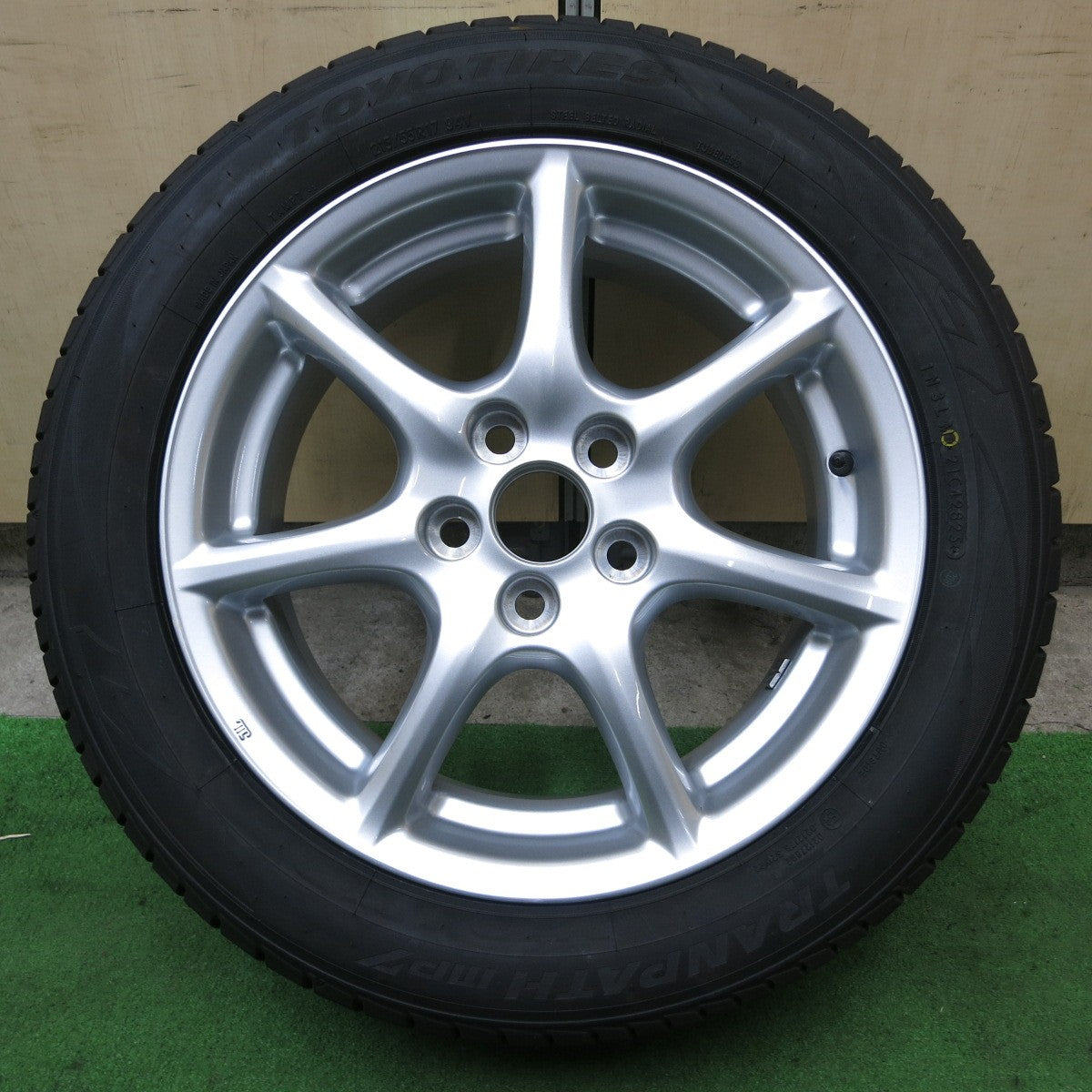 未使用!25年!1本★トヨタ 50系 エスティマ 純正 215/55R17 トーヨー トランパス MP7 17インチ PCD114.3/5H★5091003ナノ