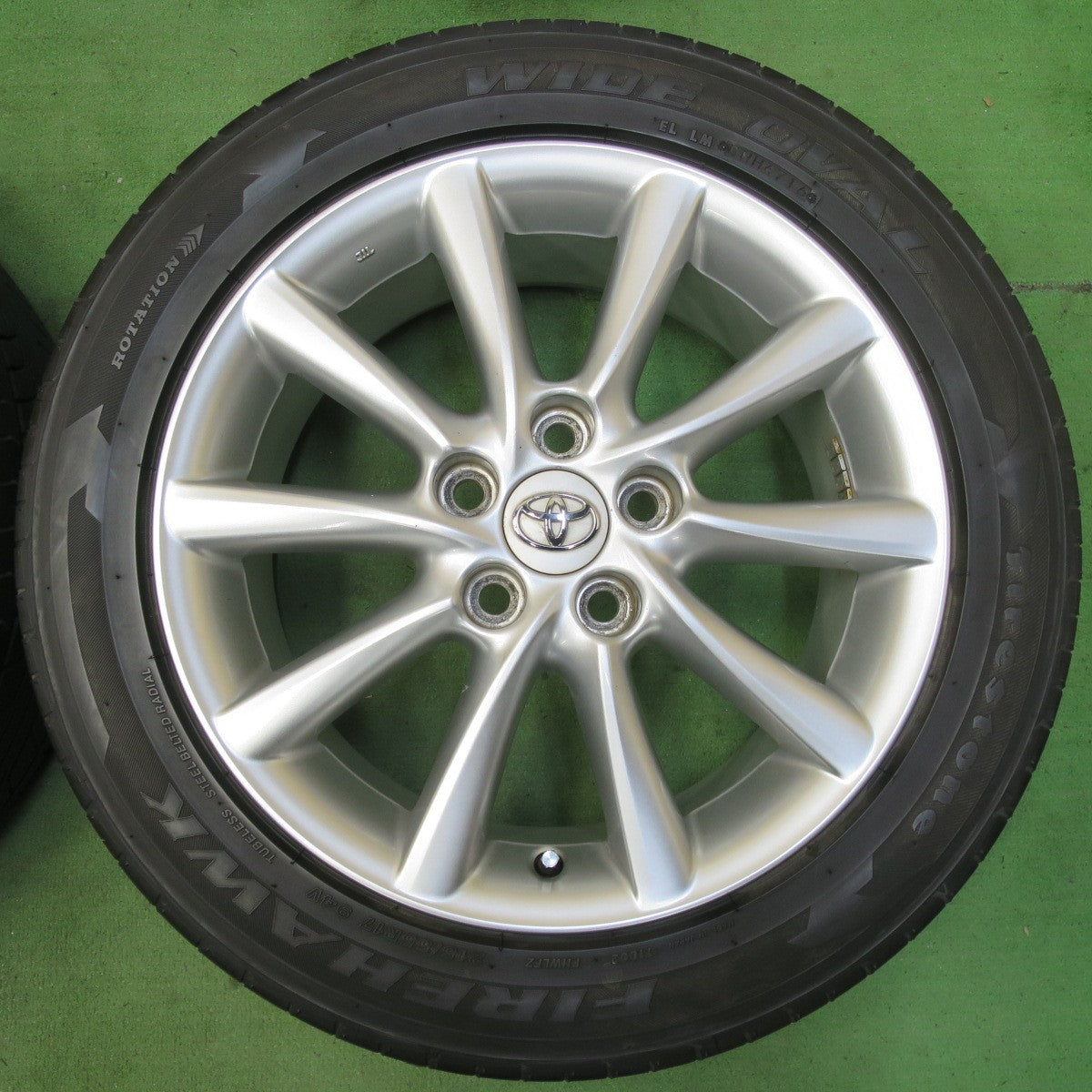 4本価格★トヨタ 50系 エスティマ 純正 215/55R17 ファイアストン ファイアホーク ワイドオーバル 17インチ PCD114.3/5H★5061106イノ