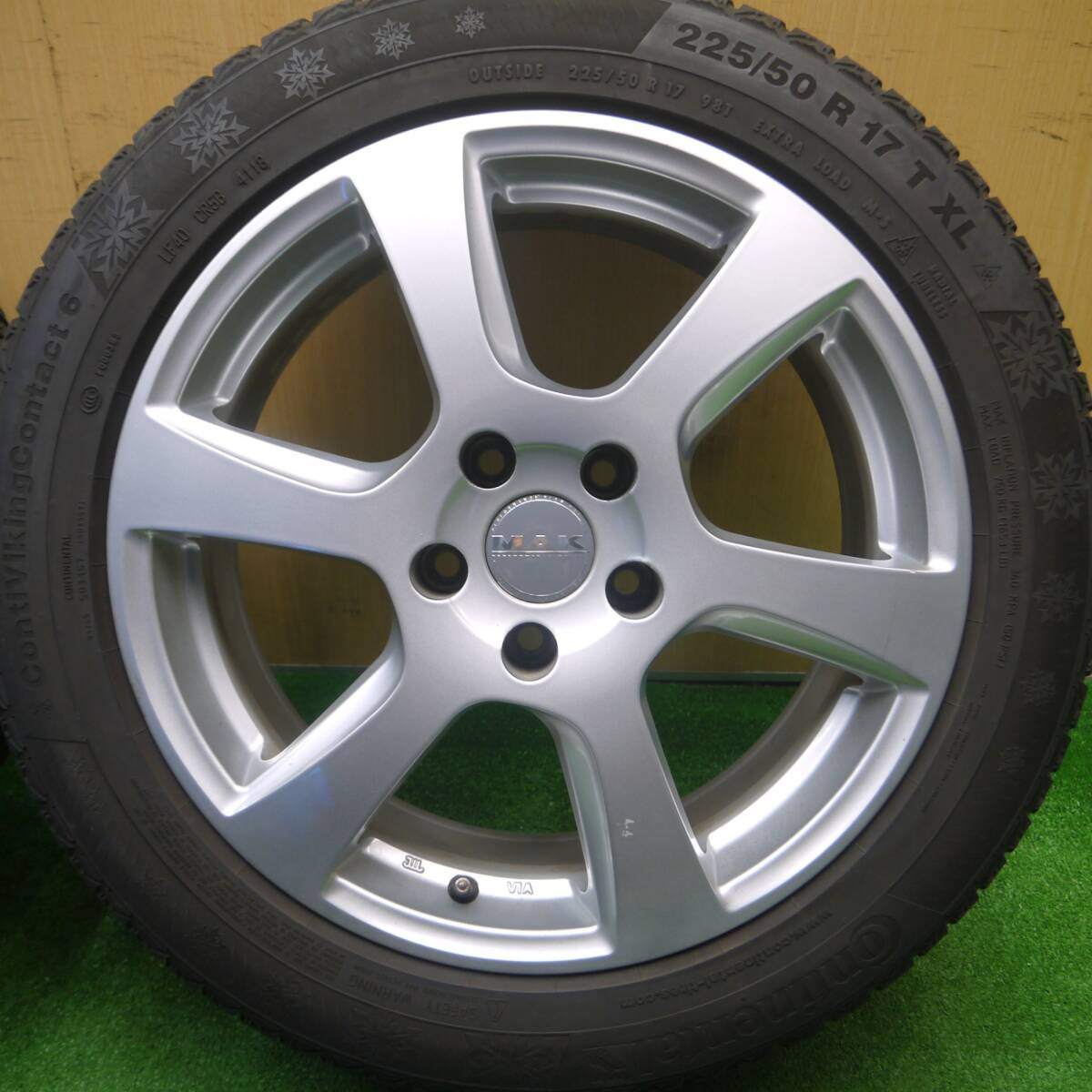 4本価格★アウディ 等 MAK VINCI 225/50R17 スタッドレス コンチネンタル コンチバイキング コンタクト6 PCD112/5H★4092703Hス