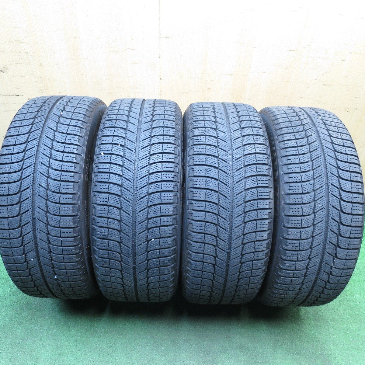 バリ溝!キレイ!8.5分★アウディ 等 R Sports EUROTECH 225/50R17 スタッドレス ミシュラン X-ICE3+ ユーロテック 17インチ PCD112/5H★5030709Hス