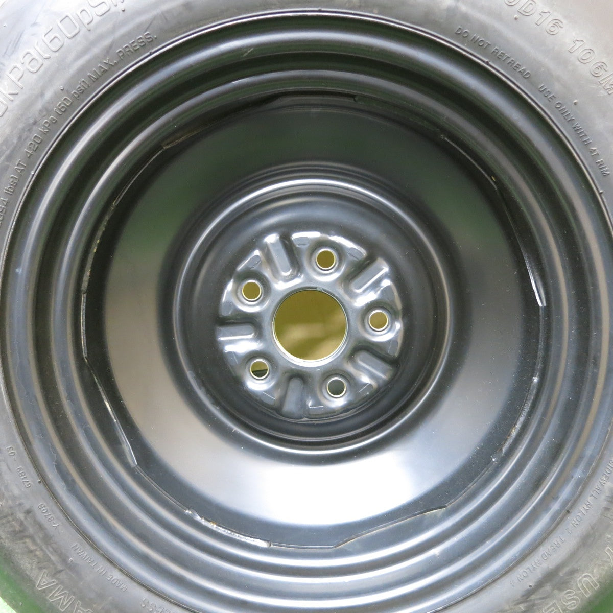 未使用!1本★スペア 145/90D16 ヨコハマ INFLATE TO 420kPa(60pSi) TEMPORARY USE ONLY スチール ホイール 16インチ PCD114.3/5H★5082304ナノ