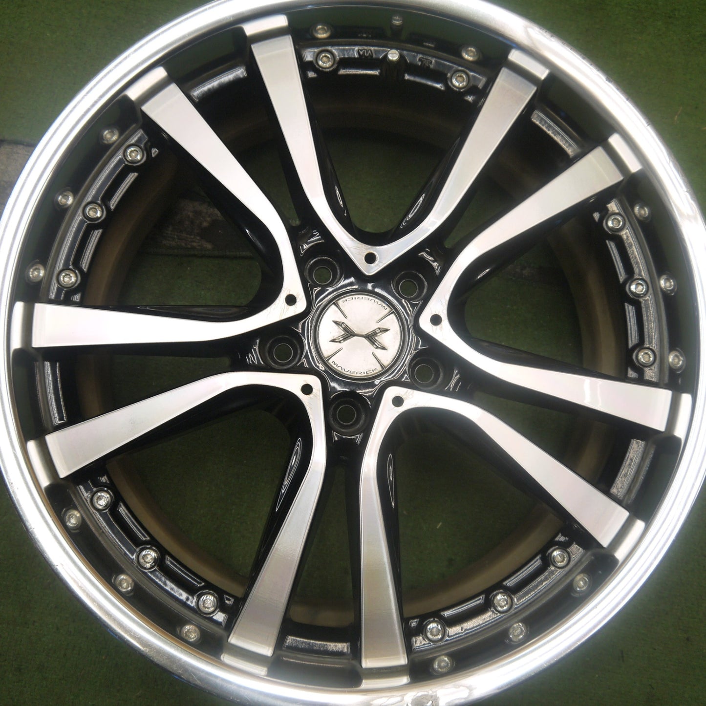4本価格★MAVERICK マーベリック 405S CURL フランジ 19インチ ホイール 19×8J PCD114.3/5H★5090801Hホ