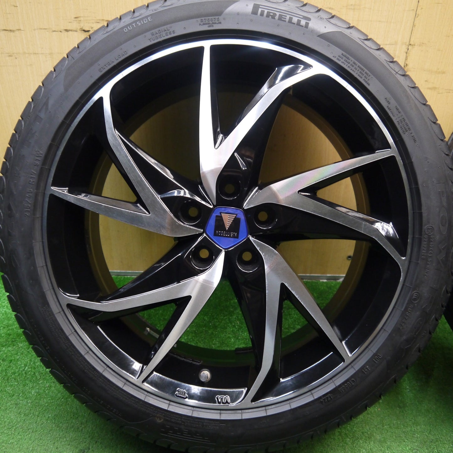 バリ溝!24年!ほぼ10分★トヨタ プリウス 純正 MODELLISTA ウイングダンサー8 215/45R17 ピレリ POWERGY モデリスタ Wingdancer8 PCD100/5H★5062309Hノ