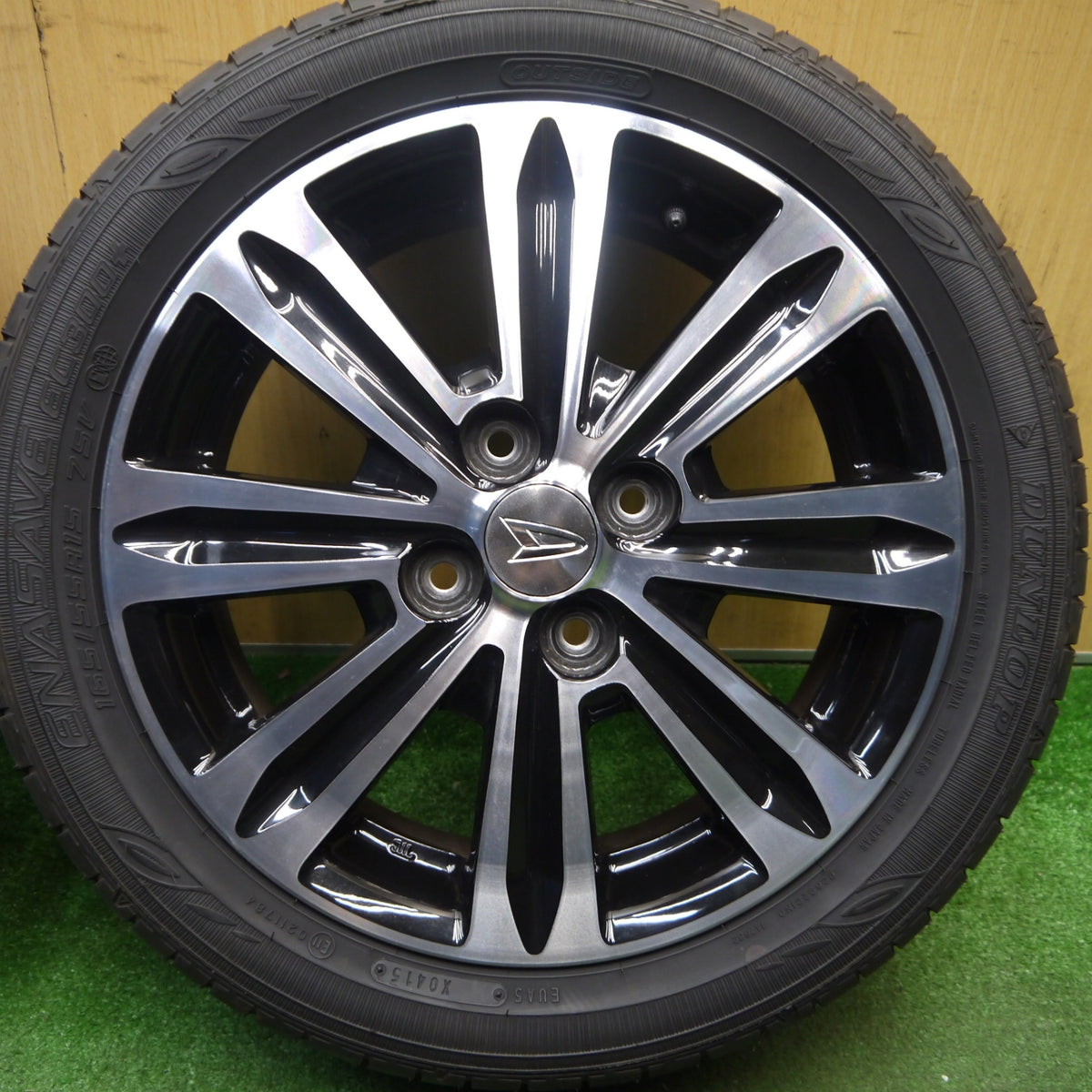 バリ溝!キレイ!ほぼ10分★ダイハツ タント カスタム 純正 165/55R15 ダンロップ エナセーブ EC300+ ブリヂストン エコピア EP150 15インチ PCD100/4H★6012608Hノ