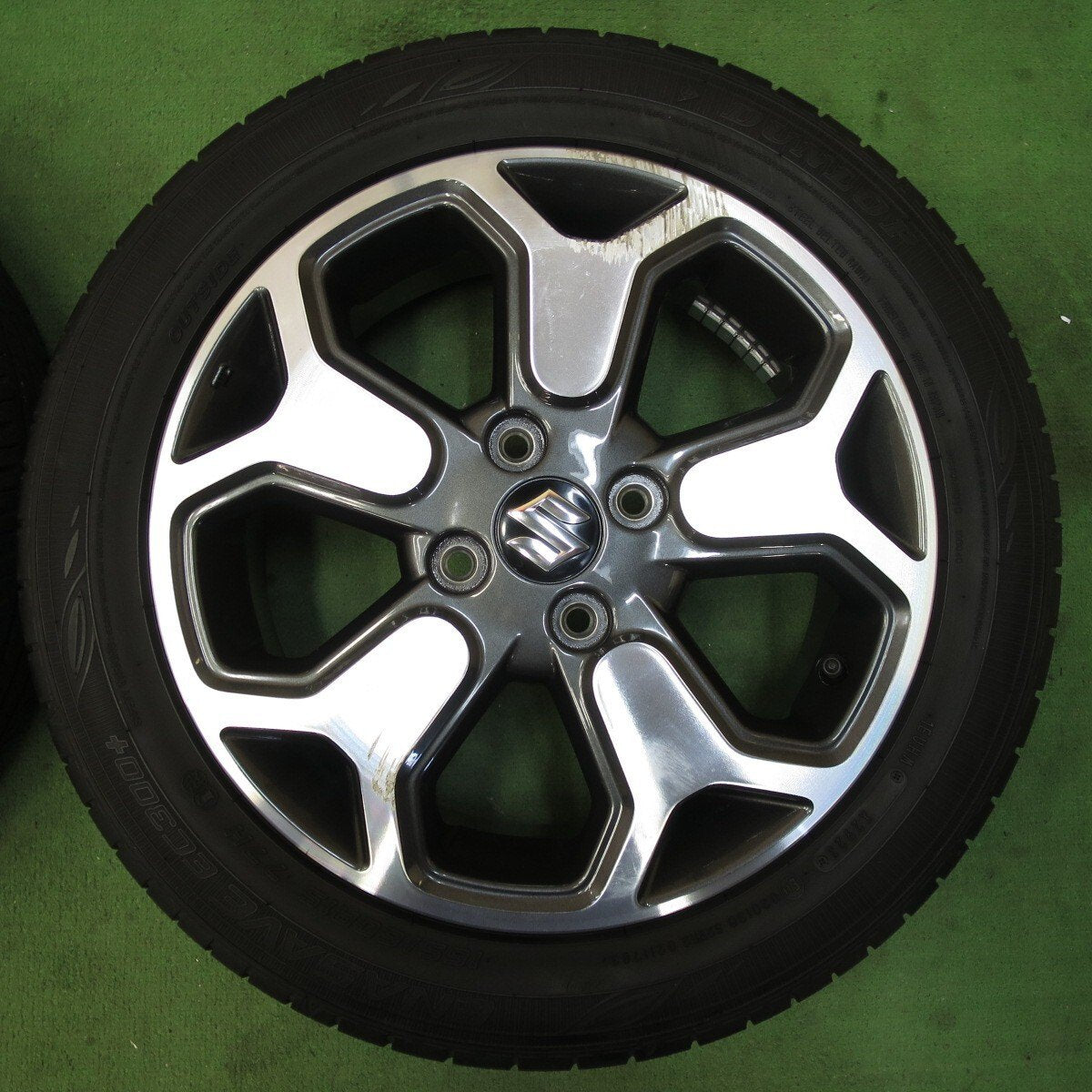 バリ溝 23年 綺麗 9.5分★スズキ MR52S ハスラー Xターボ 純正 165/60R15 ダンロップ エナセーブ EC300+ PCD100/4H★5040712イノ
