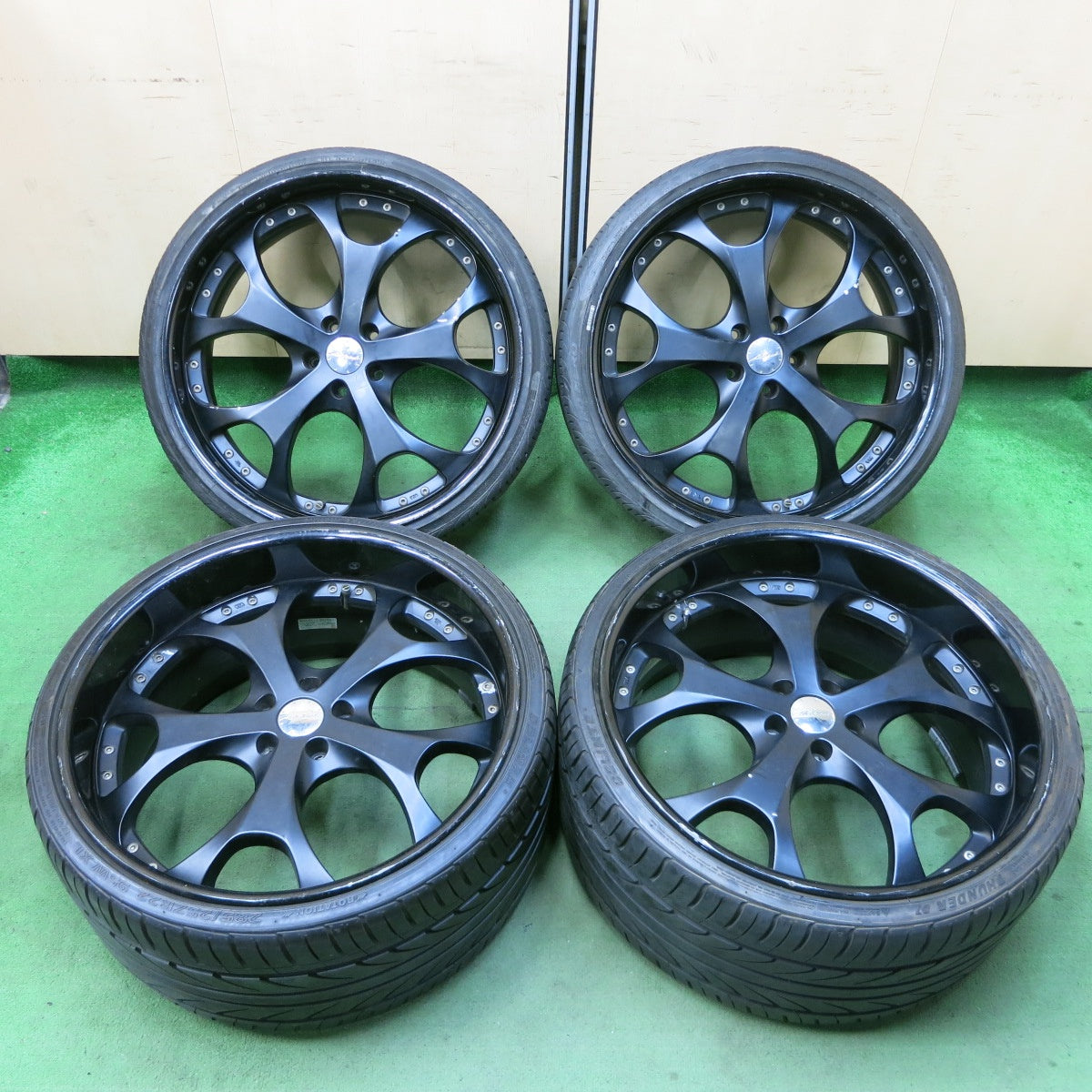 4本価格★Altstadt EXE STYLE2 22R RIVER SIDE 235/30R22 285/25R22 ピレリ Pゼロ ネロ デリンテサンダー D7 アルトシュタット PCD114.3/5H★5030802ナノ