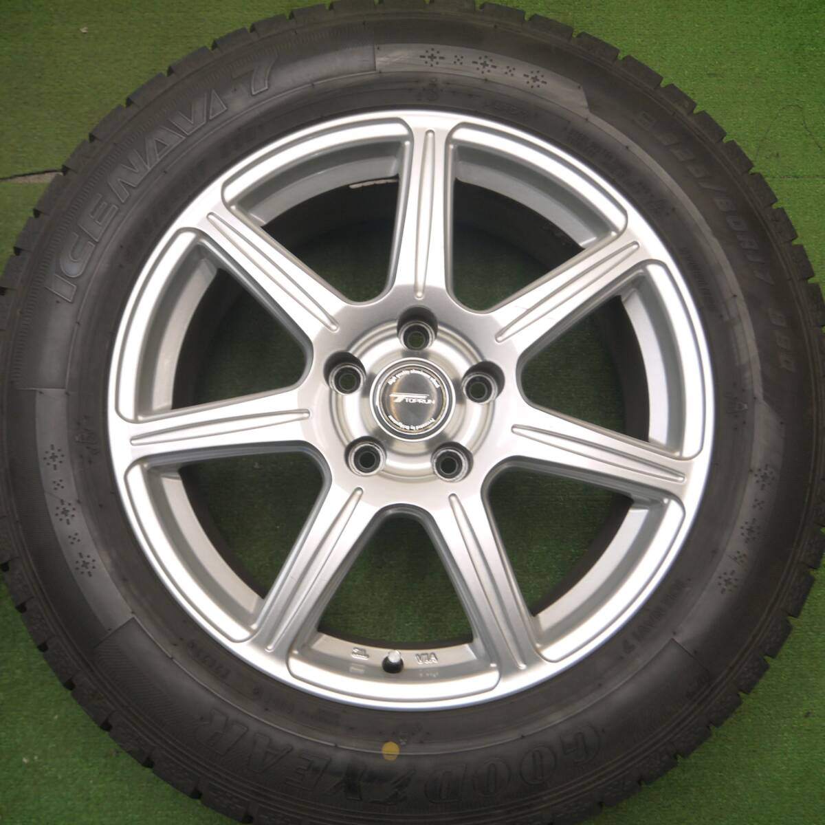 バリ溝!23年!キレイ!9.5分以上★スタッドレス 225/60R17 グッドイヤー アイスナビ7 TOPRUN トップラン 17インチ PCD114.3/5H★5022611Hス