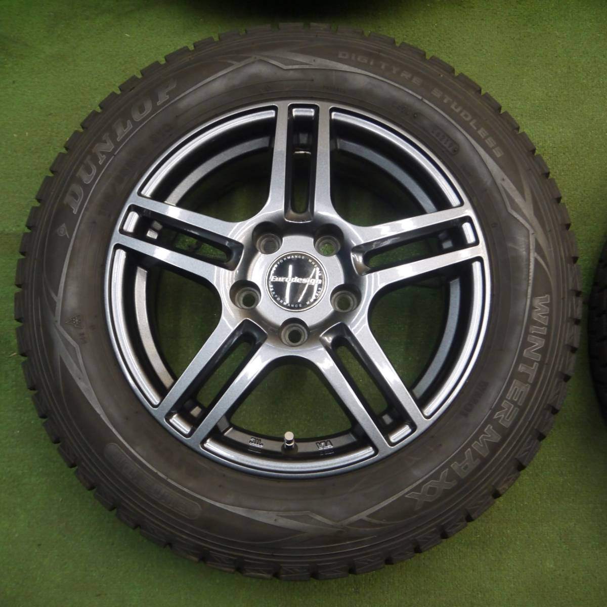 バリ溝!キレイ!9.5分★ワーゲン等 Eurodesign 195/65R15 スタッドレス ダンロップ WM01 PCD112/5H★4021001ナス