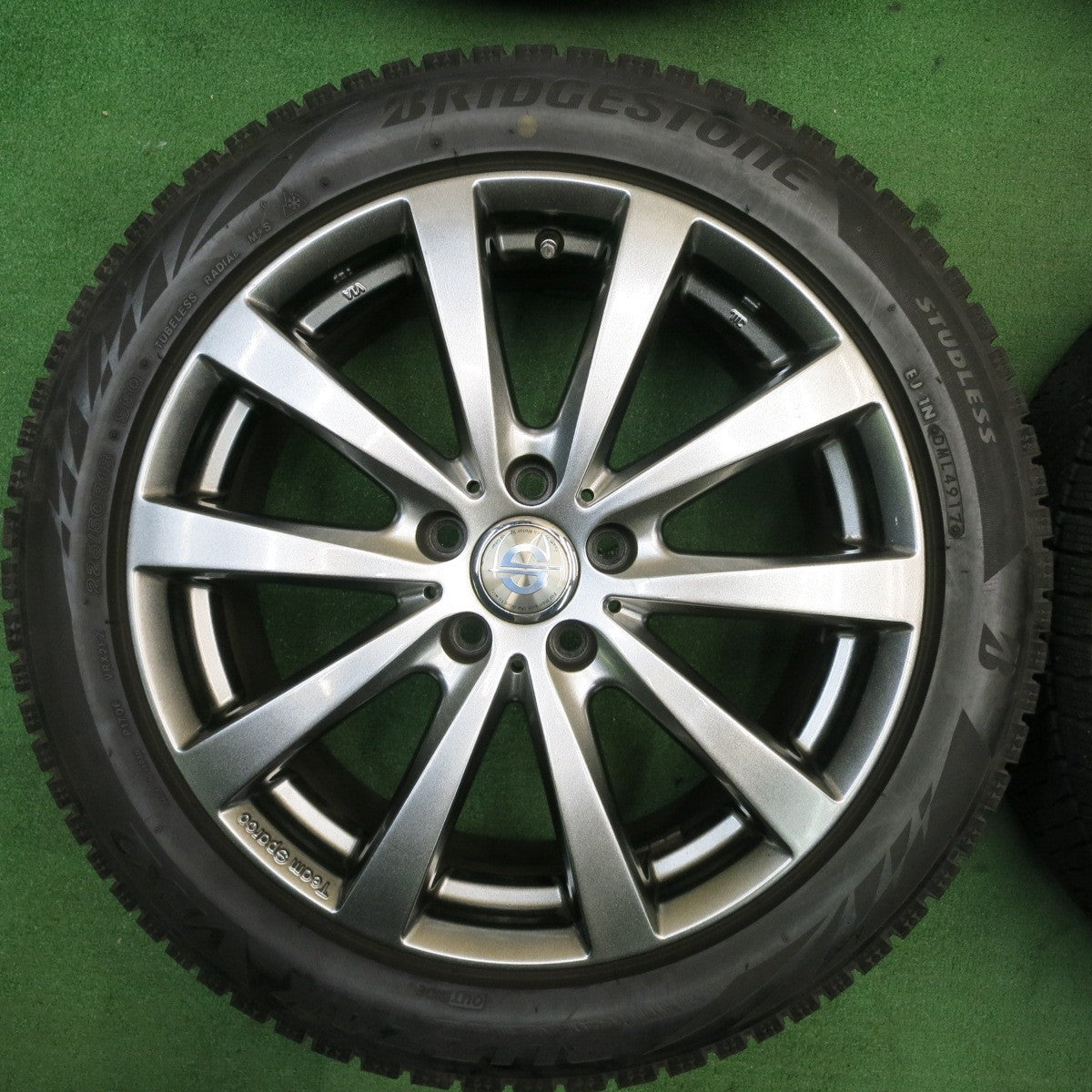 バリ溝!キレイ!9分★BMW 等 225/50R18 スタッドレス ブリヂストン ブリザック VRX2 Team Sparco チームスパルコ 18インチ PCD112/5H★5051408TNス