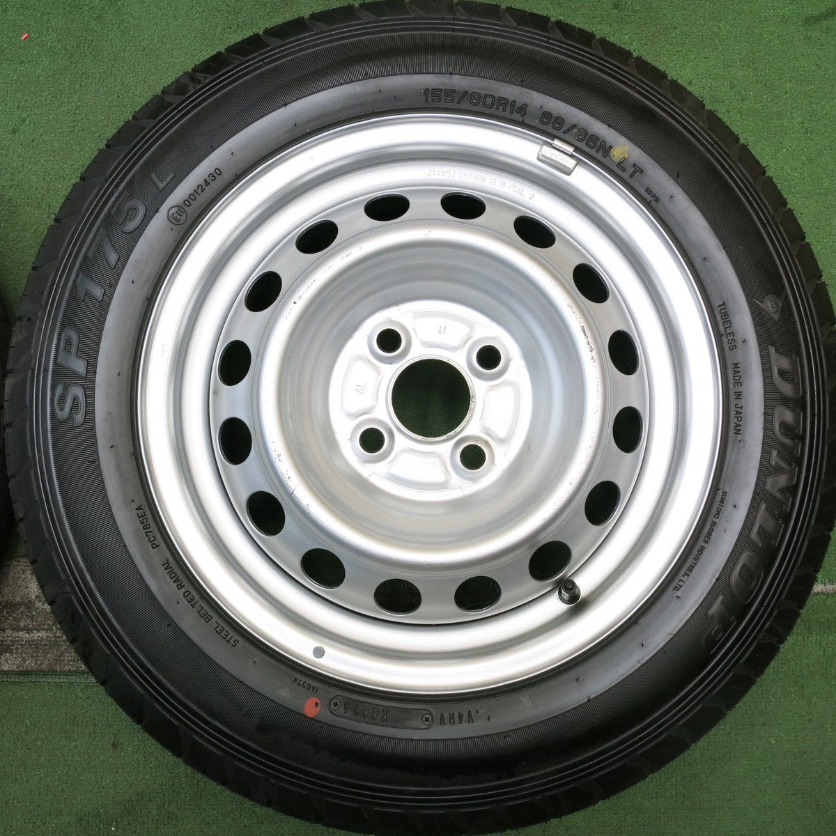 新車外し★トヨタ サクシード 純正 スチール 155/80R14 88/86N ダンロップ SP175L 14インチ PCD100/4H★5091104HAノ