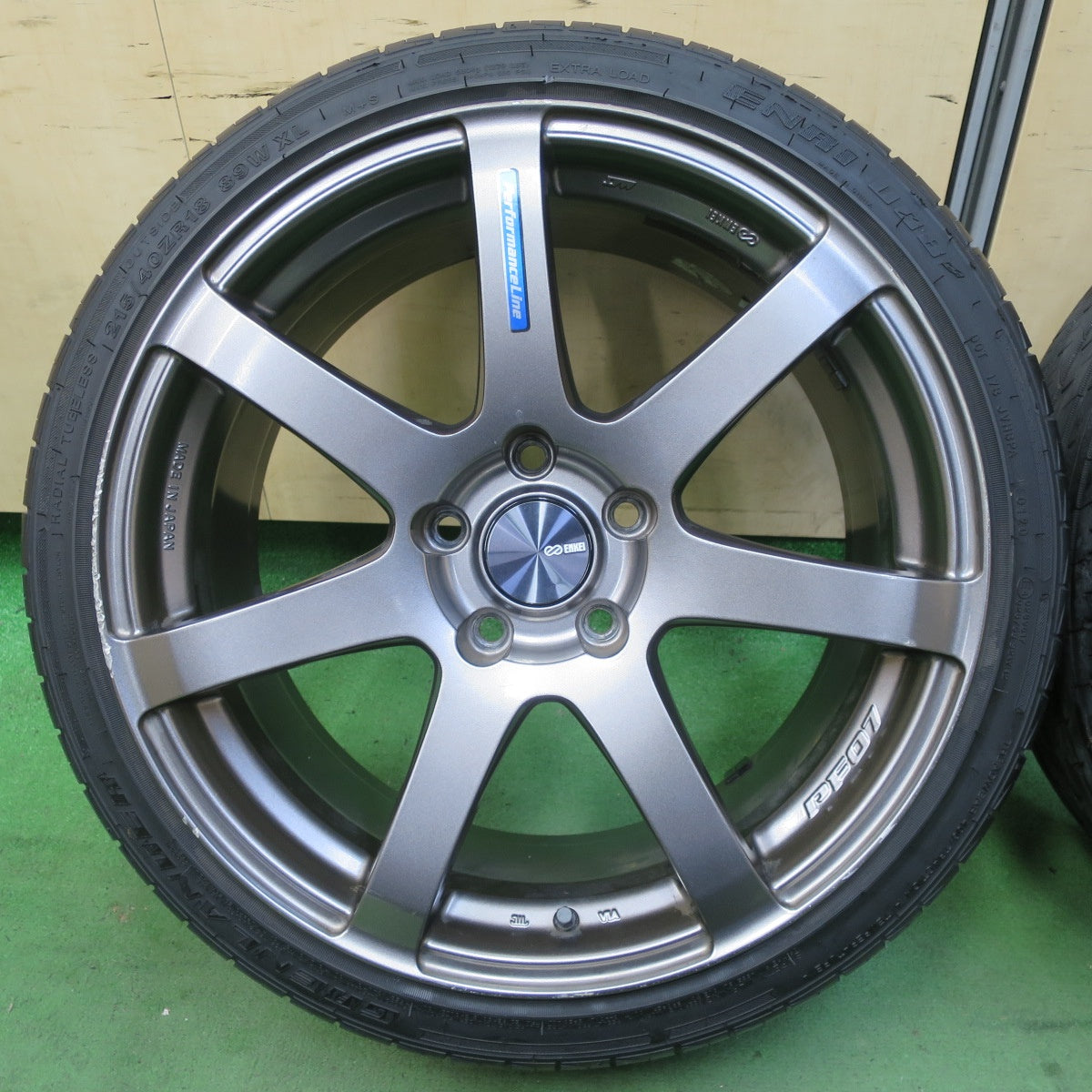 2本価格★215/40R18 グリンランダー ENRI U08 ENKEI PF07 エンケイ 18インチ PCD114.3/5H★5061901TTノ