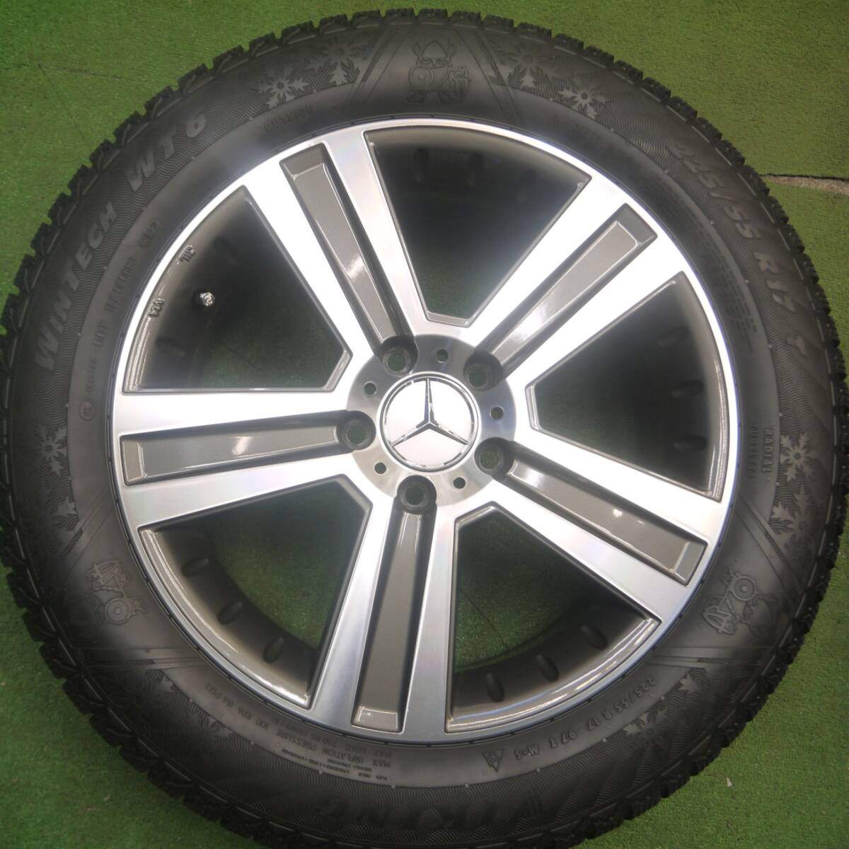 超バリ溝!22年!キレイ!9.5分以上★ベンツ 等 EuroPremium WERNER 阿部商会 225/55R17 スタッドレス バイキング WINTECH WT6 ユーロプレミアム ヴェルナー PCD112/5H★5022112Hス