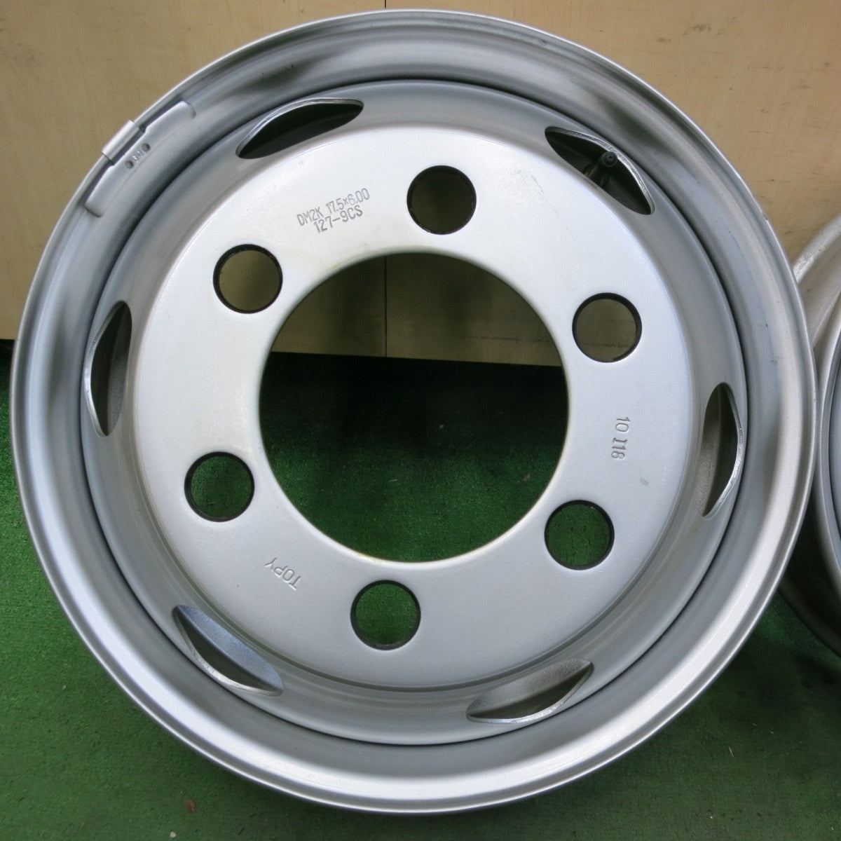新車外し!ほぼ未使用!6本★トラック TOPY スチール ホイール 17.5インチ 17.5×6.00 127-9CS PCD222.25/6H★5070413SYホ