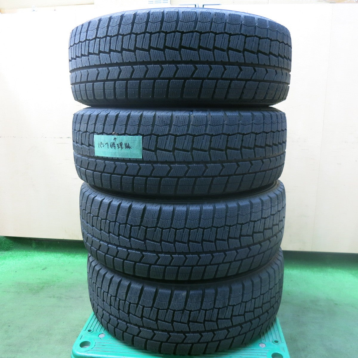 超バリ溝!23年!キレイ!ほぼ10分★スバル インプレッサ 純正 ENKEI 205/55R16 スタッドレス ダンロップ ウインターマックス WM02 エンケイ 16インチ PCD100/5H★5112103SKス