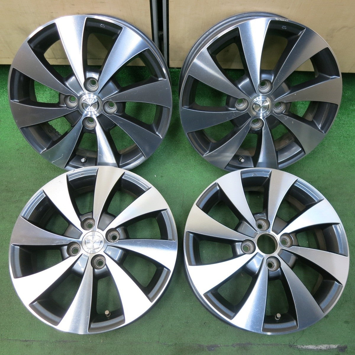 4本価格★マツダ フレア スズキ ワゴンR 純正 ホイール 15インチ 15×4.5J PCD100/4H★5021413SYホ