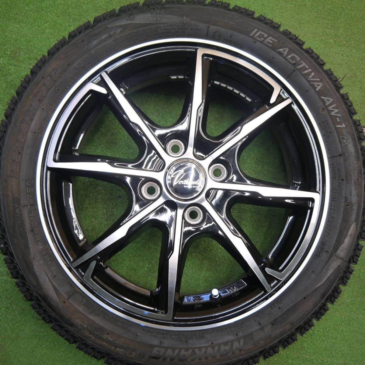 タイヤほぼ未使用!23年!キレイ★スタッドレス 165/55R15 ナンカン アイスアクティバ AW-1 Verthandi ヴェルザンディ ヴェルサンディ 15インチ 軽サイズ PCD100/4H★5031804Hス