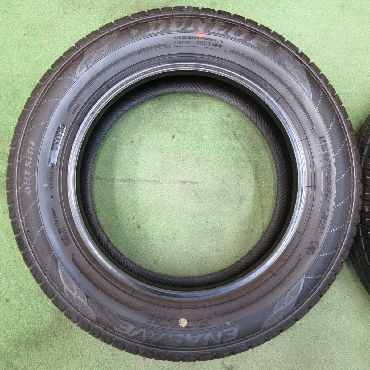 新車外し!23年★155/70R13 ダンロップ エナセーブ EC204 タイヤ 13インチ エブリイ バモス タウンボックス ネイキッド ミラ 等★5090408イノタ