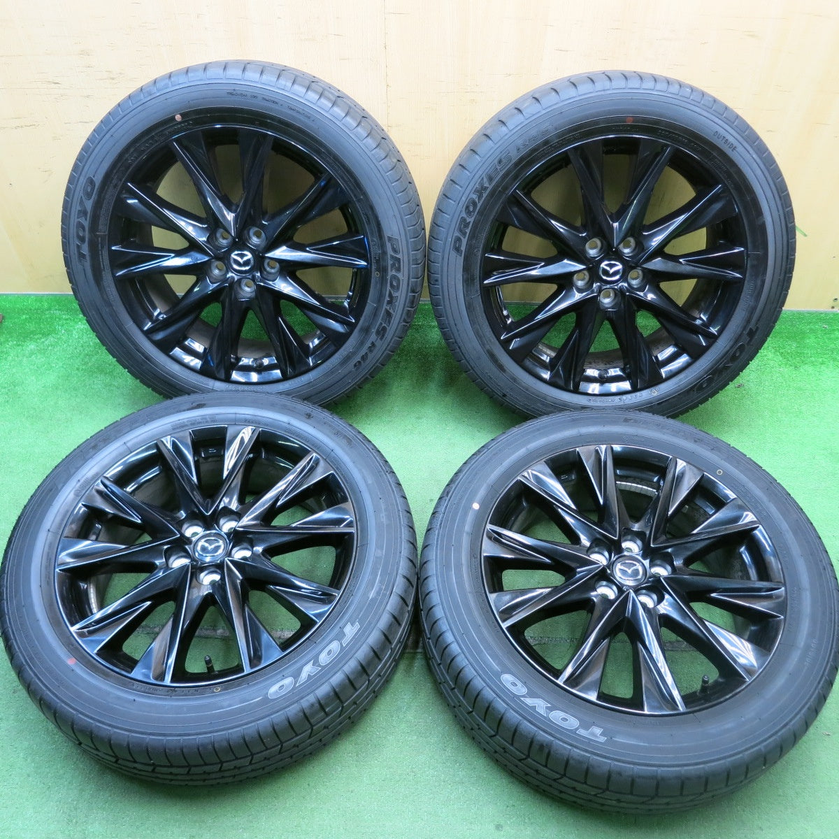 バリ溝!22年!キレイ!ほぼ10分★マツダ CX-5 純正 225/55R19 トーヨー プロクセス R46 19インチ CX5 PCD114.3/5H★5062901HAノ
