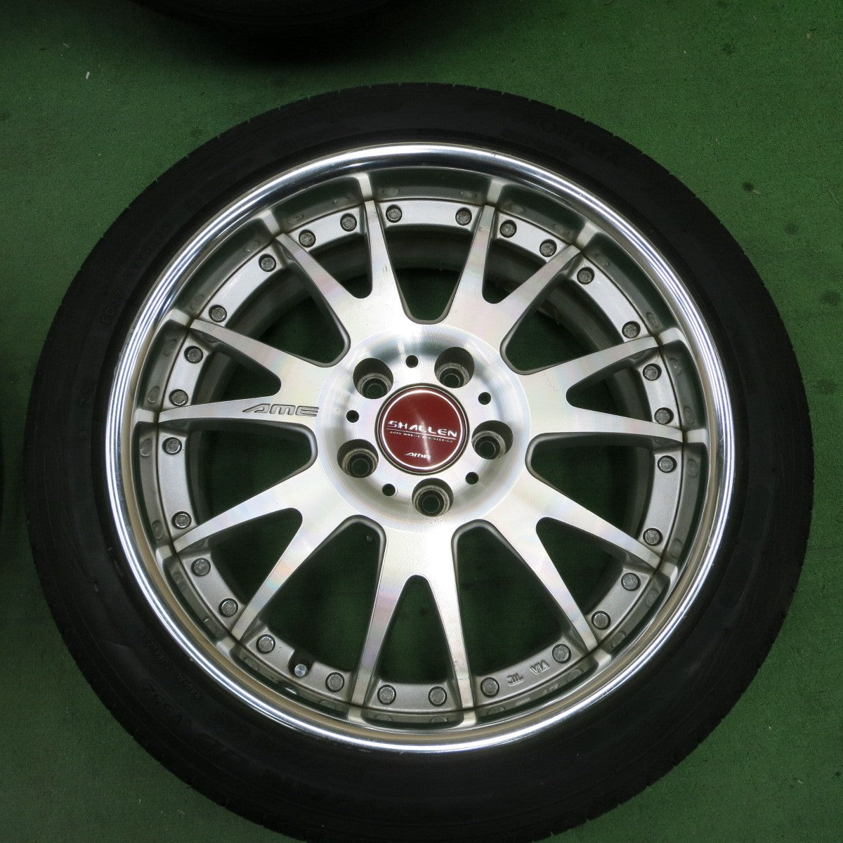 バリ溝!24年!ほぼ10分★SHALLEN MX AME 225/45R18 ナンカン ウルトラスポーツ NS-2 ヨコハマ アドバン dB V552 シャレン 18インチ PCD114.3/5H★5042502TTノ