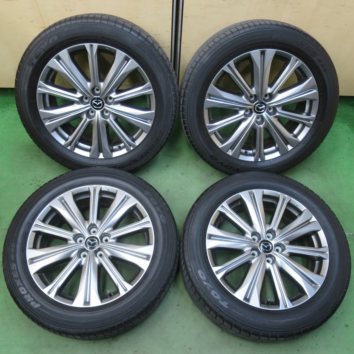 バリ溝!22年!キレイ!9.5分★マツダ CX-5 純正 225/55R19 トーヨー プロクセス R46 19インチ CX5 PCD114.3/5H★6021014イノ