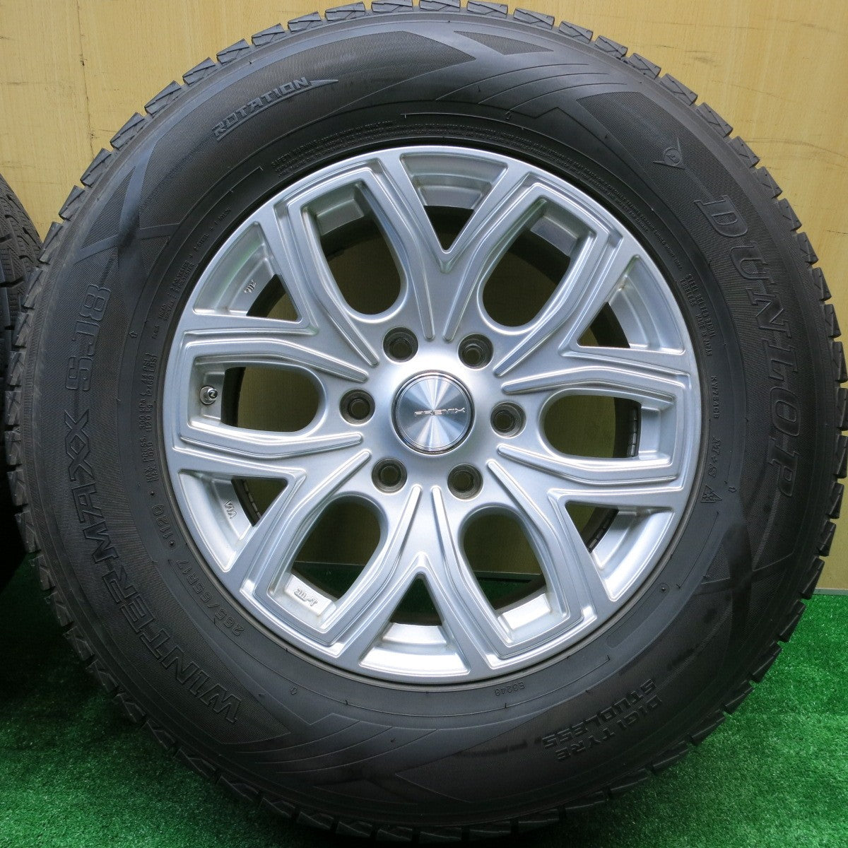 バリ溝!キレイ!9.5分★PREMIX 飛車 265/65R17 スタッドレス ダンロップ ウインターマックス SJ8 17インチ プレミックス ヒシャ PCD139.7/6H★5101802HAス
