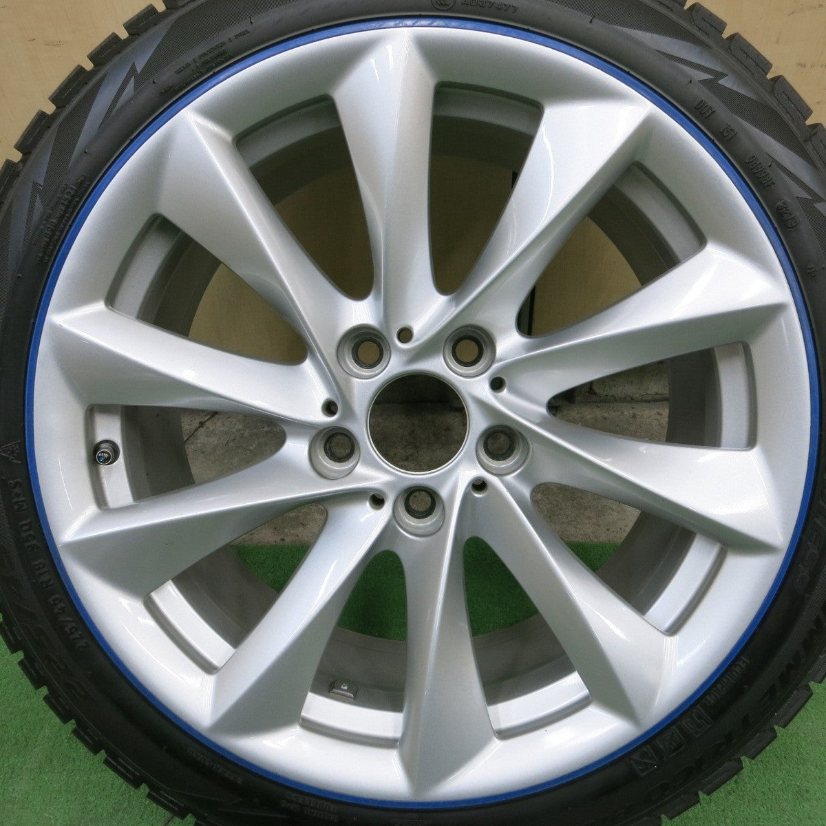 キレイ!1本★BMW F30 F31 3シリーズ 純正 225/45R18 スタッドレス ピレリ アイスアシンメトリコ プラス 18インチ PCD120/5H★5022402ナス