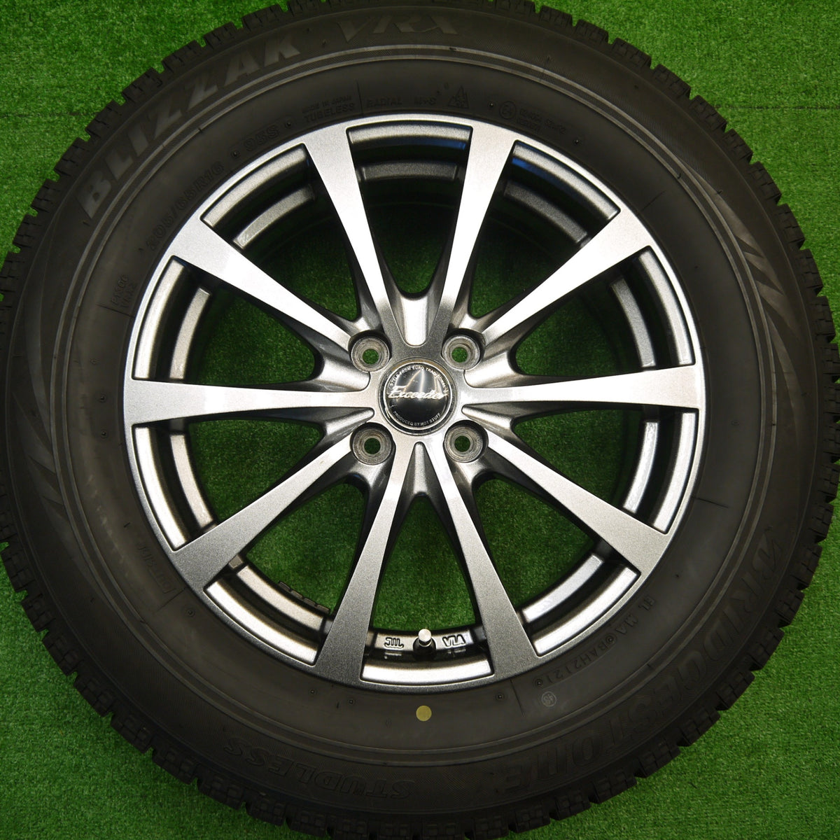バリ溝!21年!キレイ!9分★スタッドレス 205/65R16 ブリヂストン ブリザック VRX Exceeder エクシーダー 16インチ PCD100/4H★5101505Hス