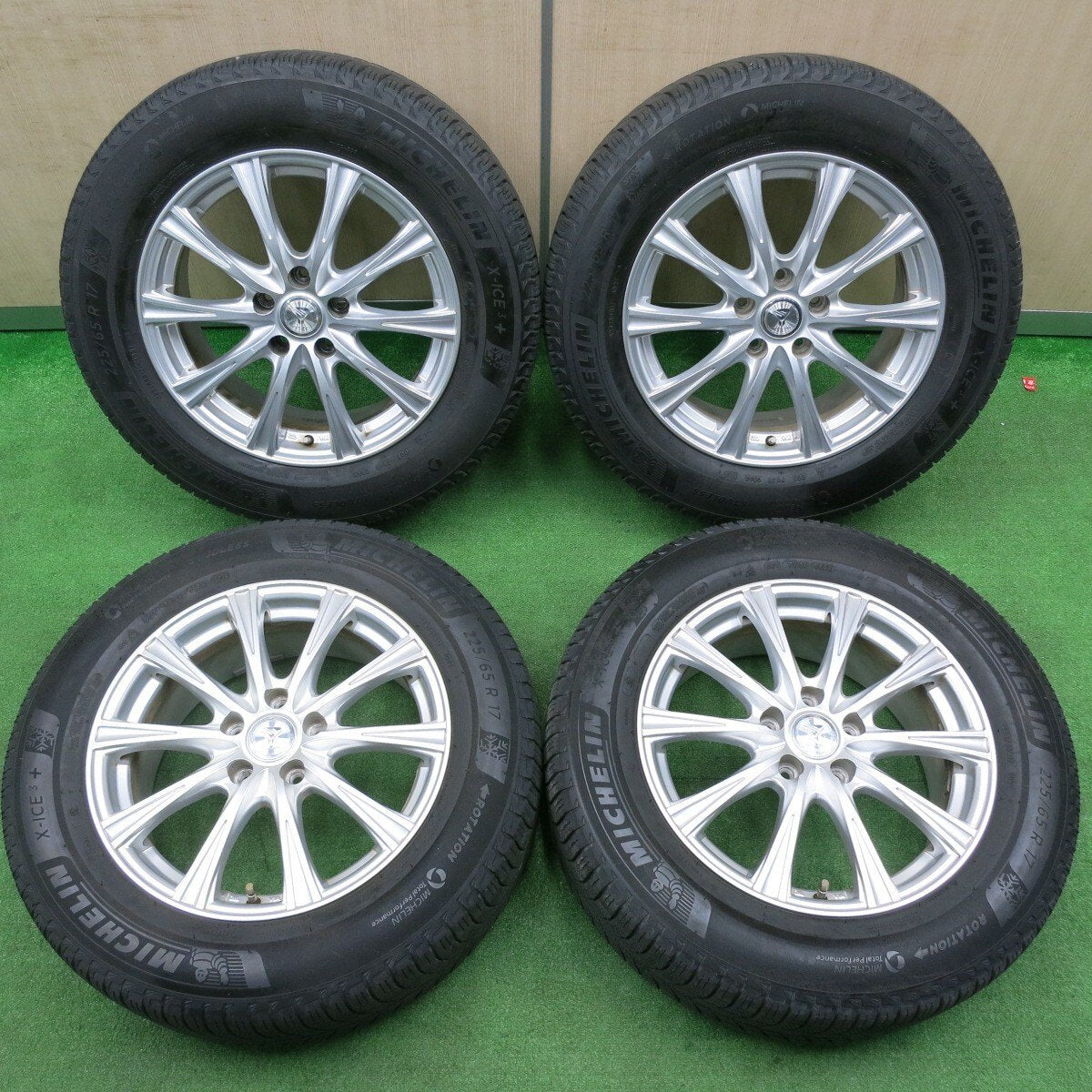 キレイ★スタッドレス 225/65R17 ミシュラン X-ICE3+ STAYER ステイヤー 17インチ PCD114.3/5H★4111907TNス