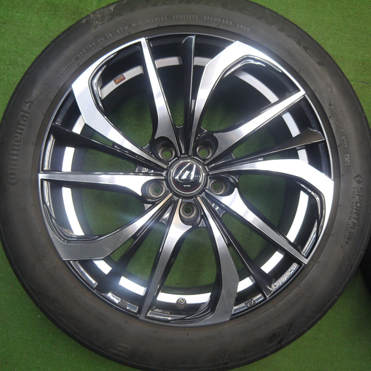 キレイ★LEONIS TE 235/50R18 コンチネンタル EXTREME CONTACT DWS06 レオニス 18インチ PCD114.3/5H★6010601Hノ